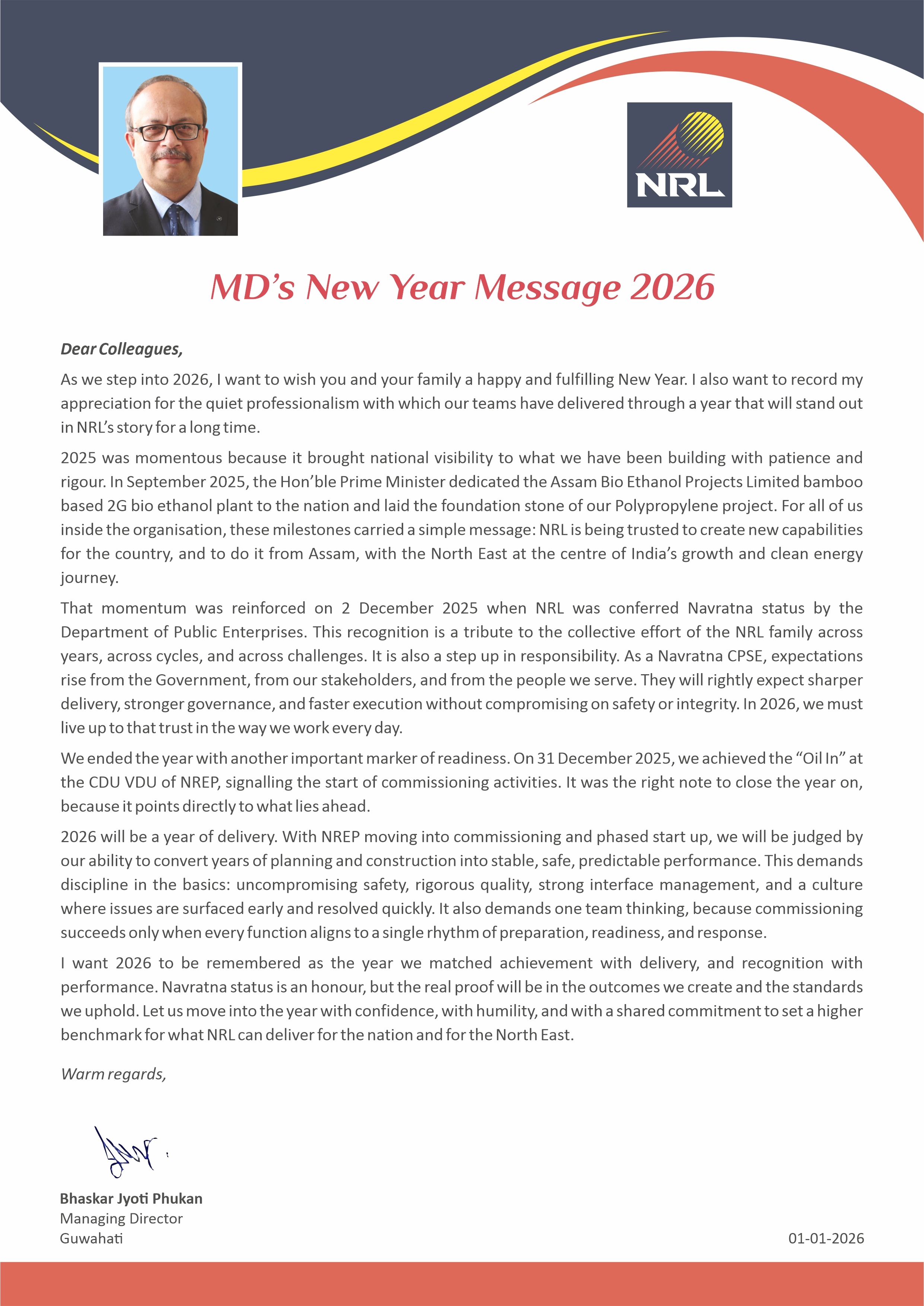 MD's New Year 2026 Message